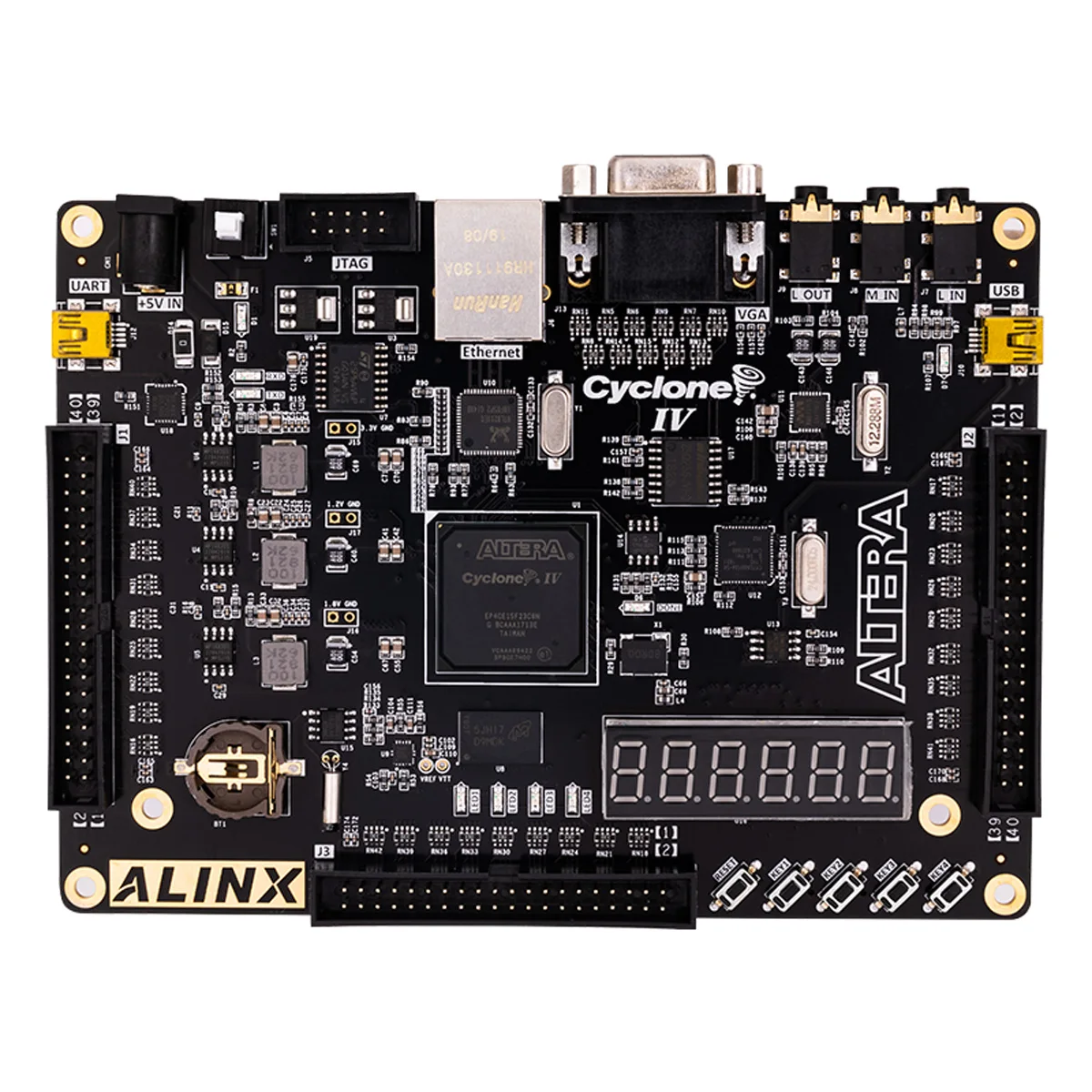 
ALINX AX530: ALTERA NIOS Cyclone IV EP4CE30F FPGA Development Board DDR2 Gigabit Ethernet USB 