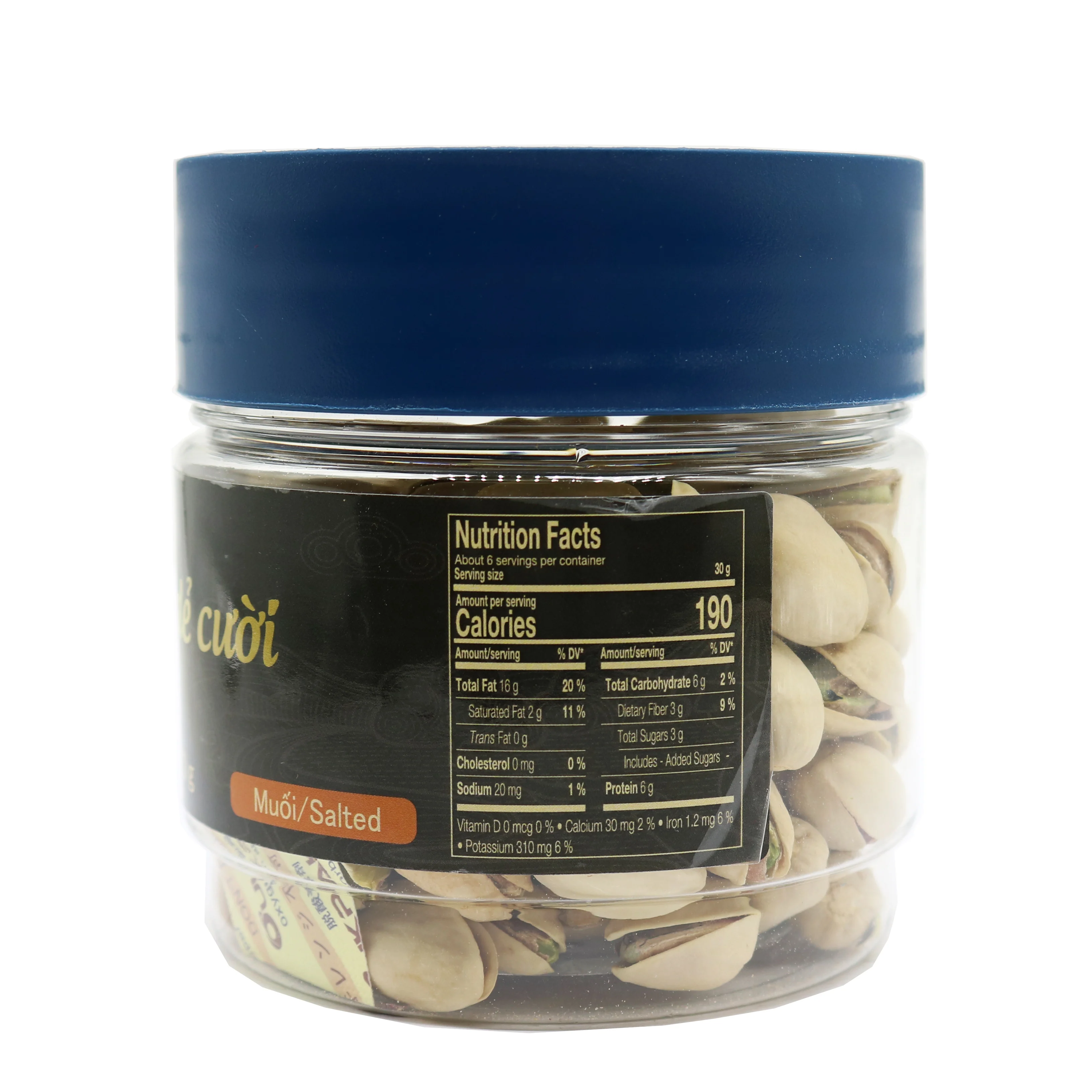 Salted Pistachios - FREE SAMPLE OEM Natural Additives Salted Pistachios 170g in Jar from Viet Nam