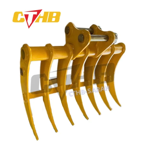 Q345B Excavator Rake CTHB Land Cleaning Root Rake With Replaceable Teeth