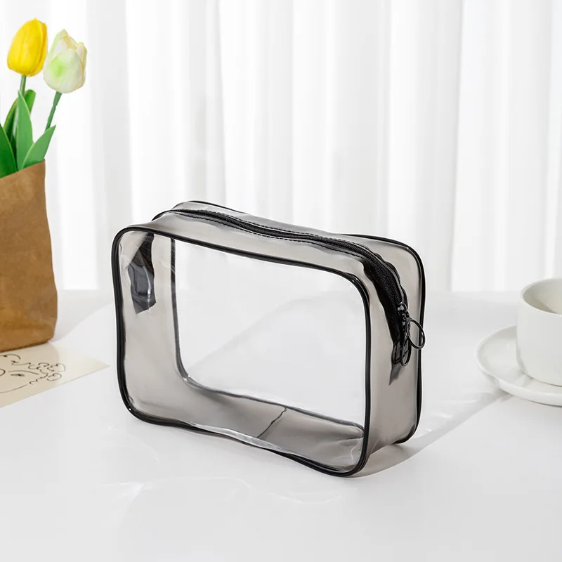 Custom Wholesale Waterproof Blank Transparent Toiletry Bag Makeup Pouches Pvc Makeup Cosmetic Bag for Travel Storage