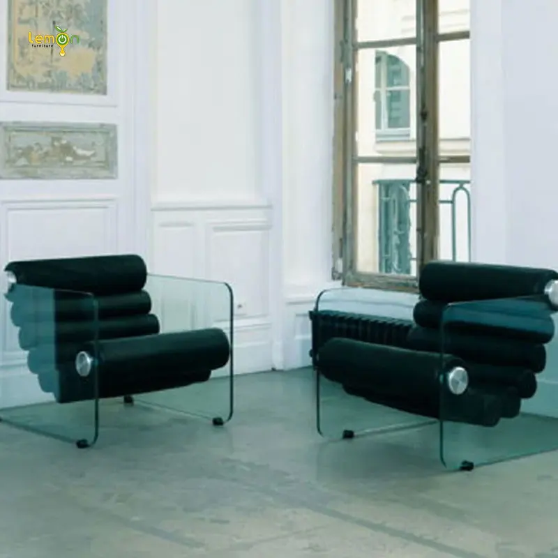 Designer Backrest Chair, Acrylic Special-shaped Chair, Tempered Glass Suspension Chair, Internet Celebrity Lounge Chair