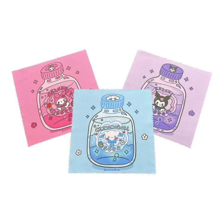 Wholesale Custom Logo Sublimation Printed Microfiber Micro Fiber Glasses Cleaning Cloth