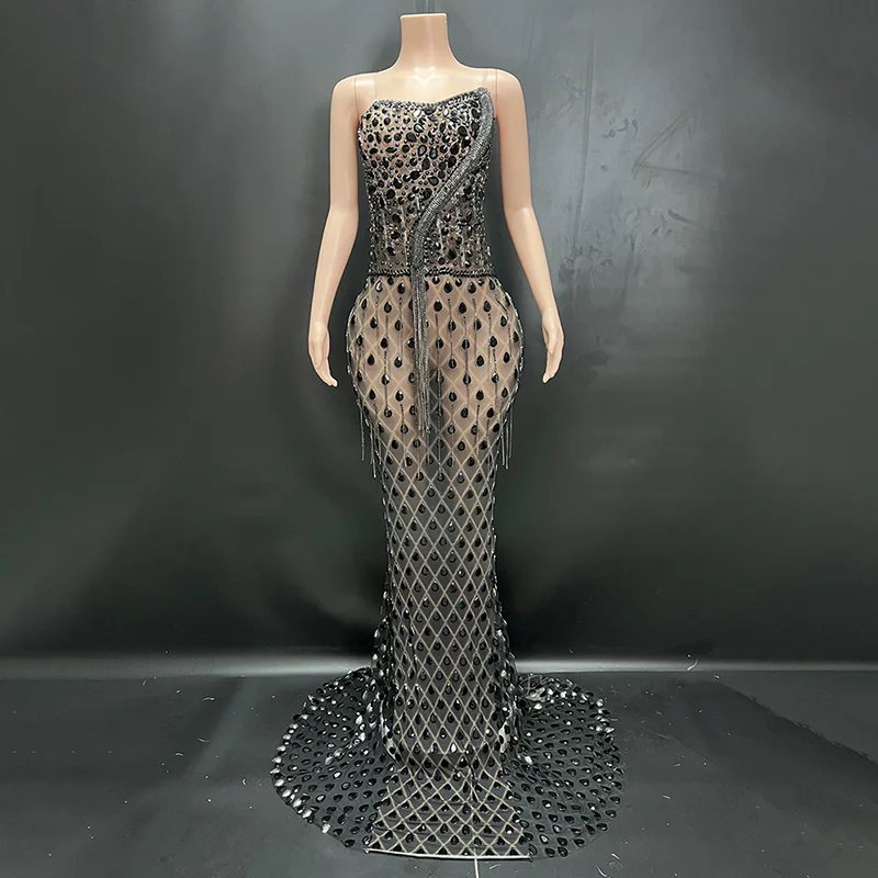 NOVANCE Y2848-F trending dress 2024 new arrival prom dresses ball gown black dresses elegant women with train