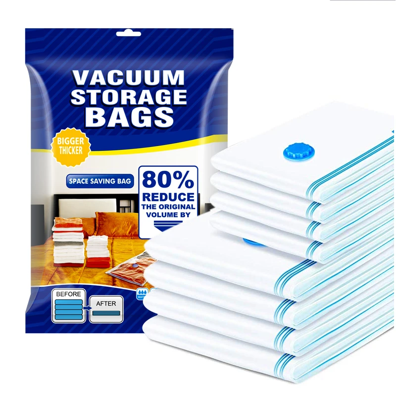 Manufacturers Space saver foldable reusable vacuum storage bag for clothes organizer with pump
