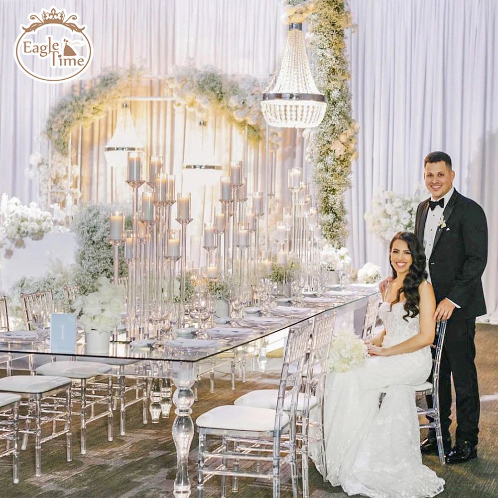 Wholesale Transparent Resin Chiavari Chairs Wedding Chair Chavari Party Tiffany Chivari Chairs Clear Acrylic Hotel