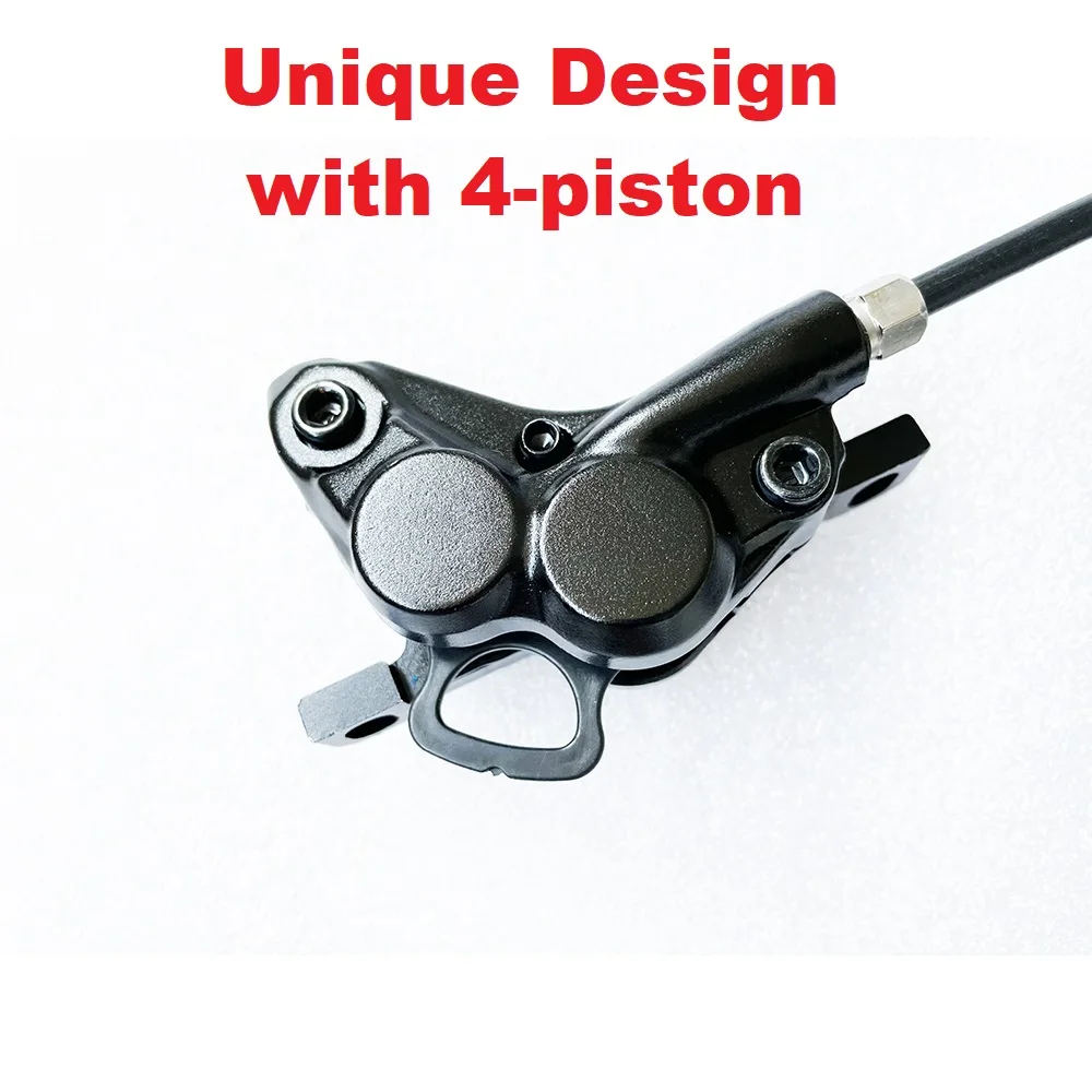 Dual Caliper Brake Parking Button Electric Bike Hydraulic Disc Brake Kits Front Dual Calipers Rear 4 piston caliper unique one