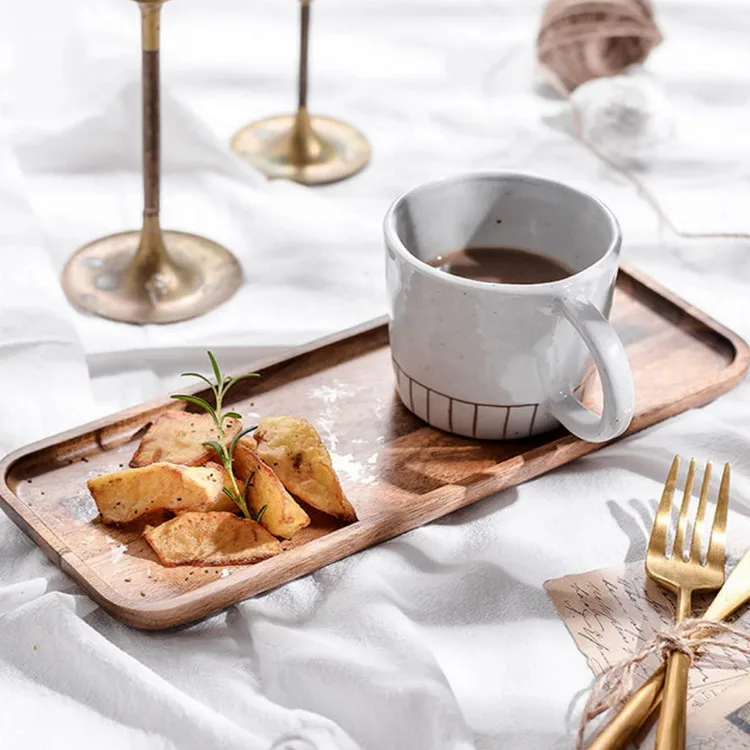 Wholesale Custom Classical Versatile Black Walnut Wood Rolling Trays