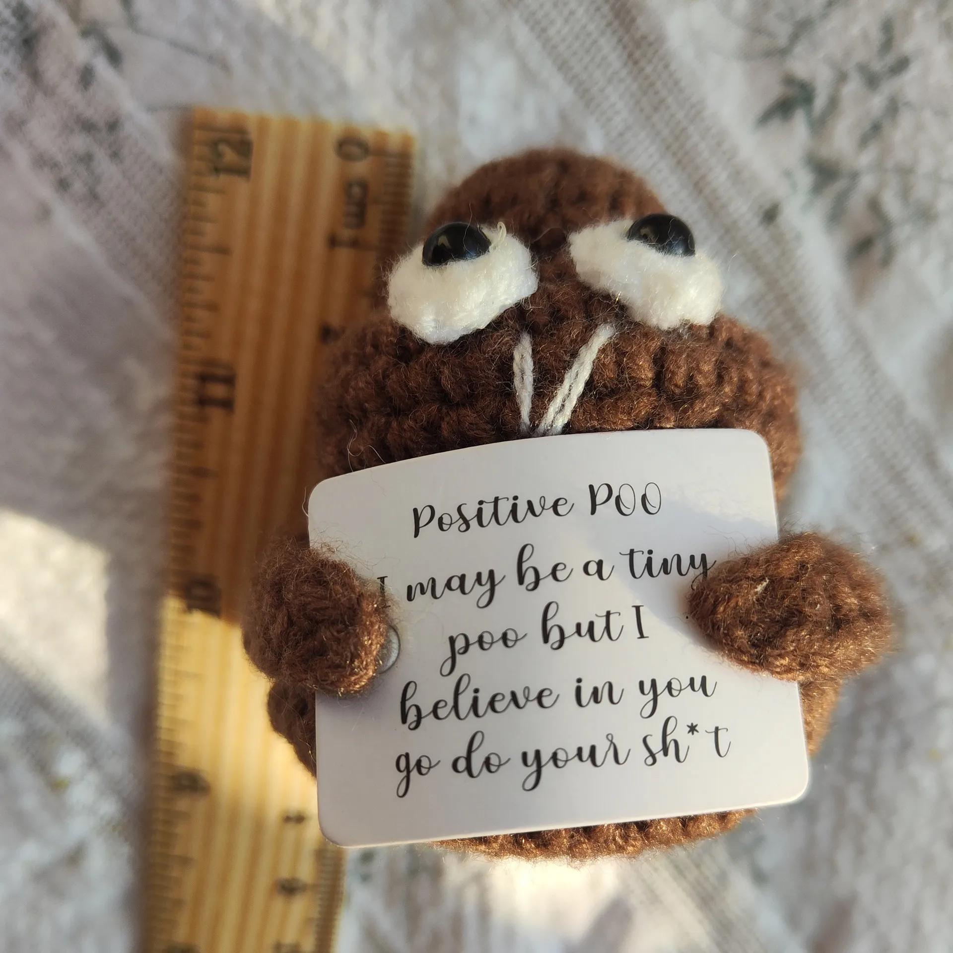 Cheer Gifts Crochet Positive Potato Affirmation Cards Pickled Cucumber Knit Emotional Support Pickle Doll POO Toy