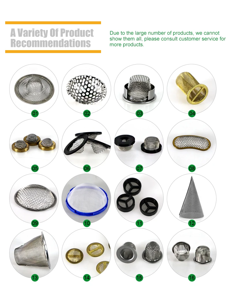 Dome Shape Stainless Steel Material Metal Wire Mesh Tap water Air Filter Cap