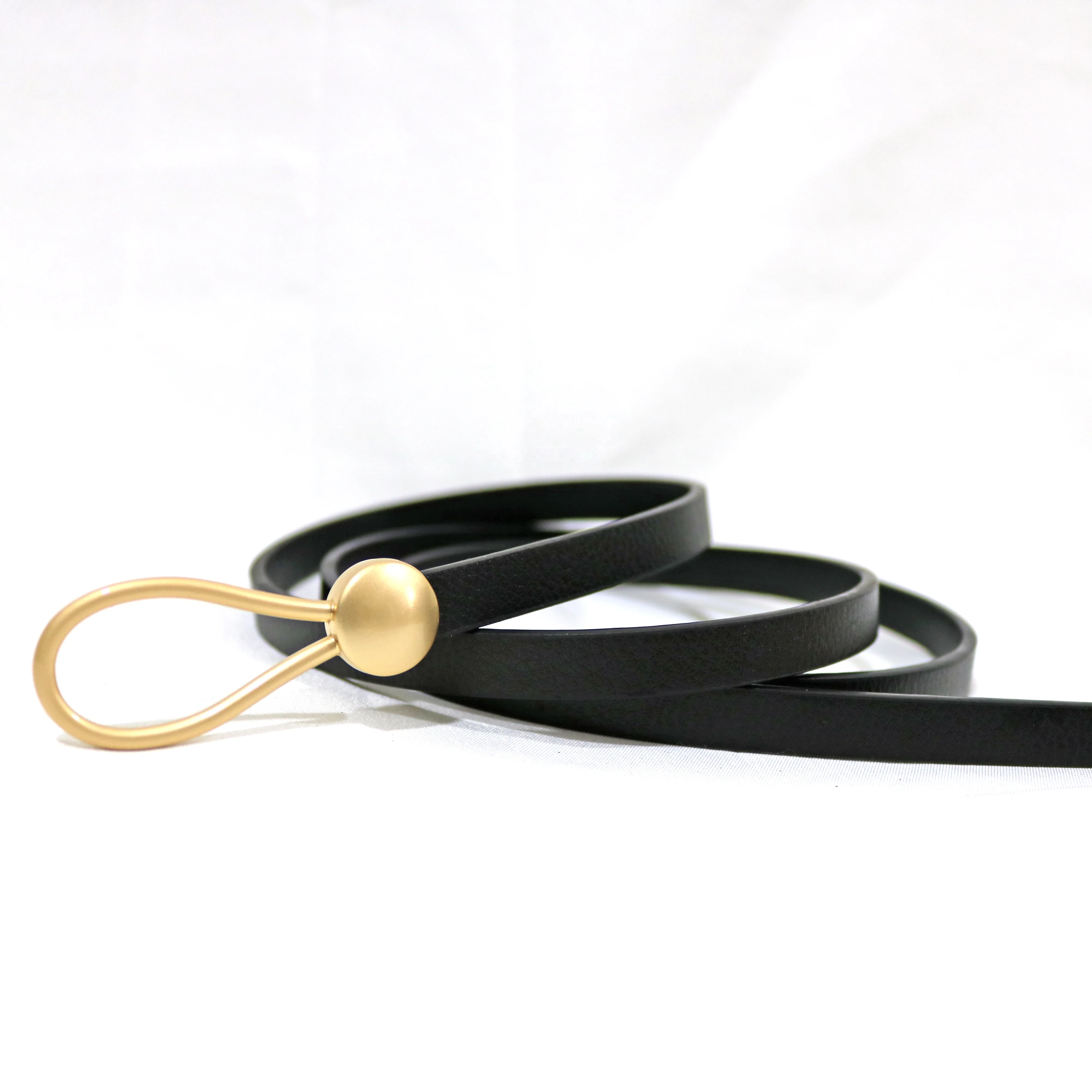 
High Quality Fashion Ladies Bow Design Splendid Buckles Belt Genuine Leather Thin Belt 