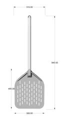 Custom Perforated Anodized Aluminum Stainless steel Pizza Spatula Transfer Tray Lifter Shovel Paddle Peel