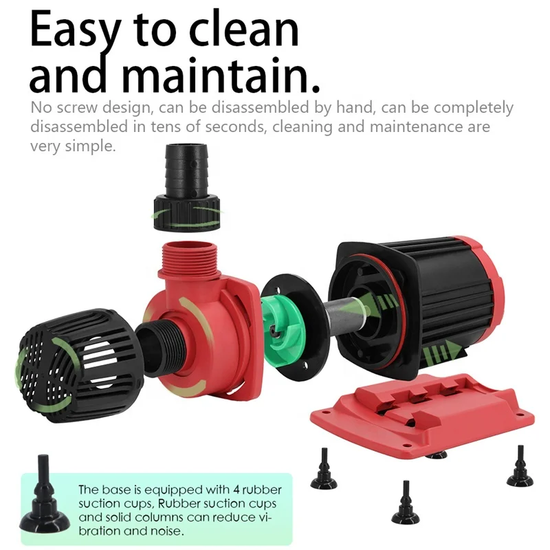 9000L/H Frequency Aquarium Submersible Pump Marine Fish Pond Fountains Hydroponics Aquarium Water Pump