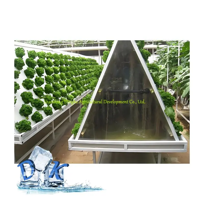 Factory direct automatic fodder system culture hydroponic PVC Gutter Vertical Hydroponics System for Strawberry Growing