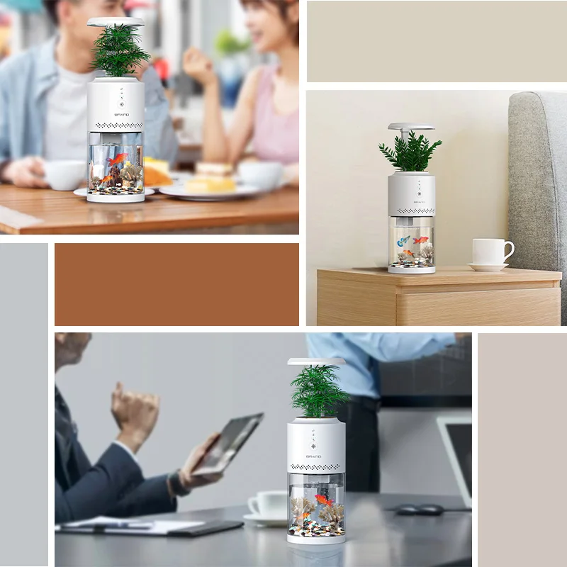 
Wholesale led lighting fish tank acrylic small mini table fish tank desk aquarium for coffee table desktop lamp 