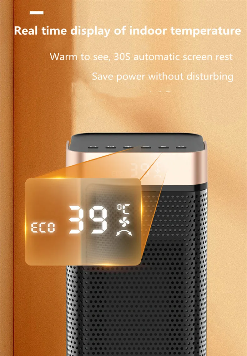 Intelligent Remote Control PTC Ceramic Rapid Heating Warmer Electric Heater