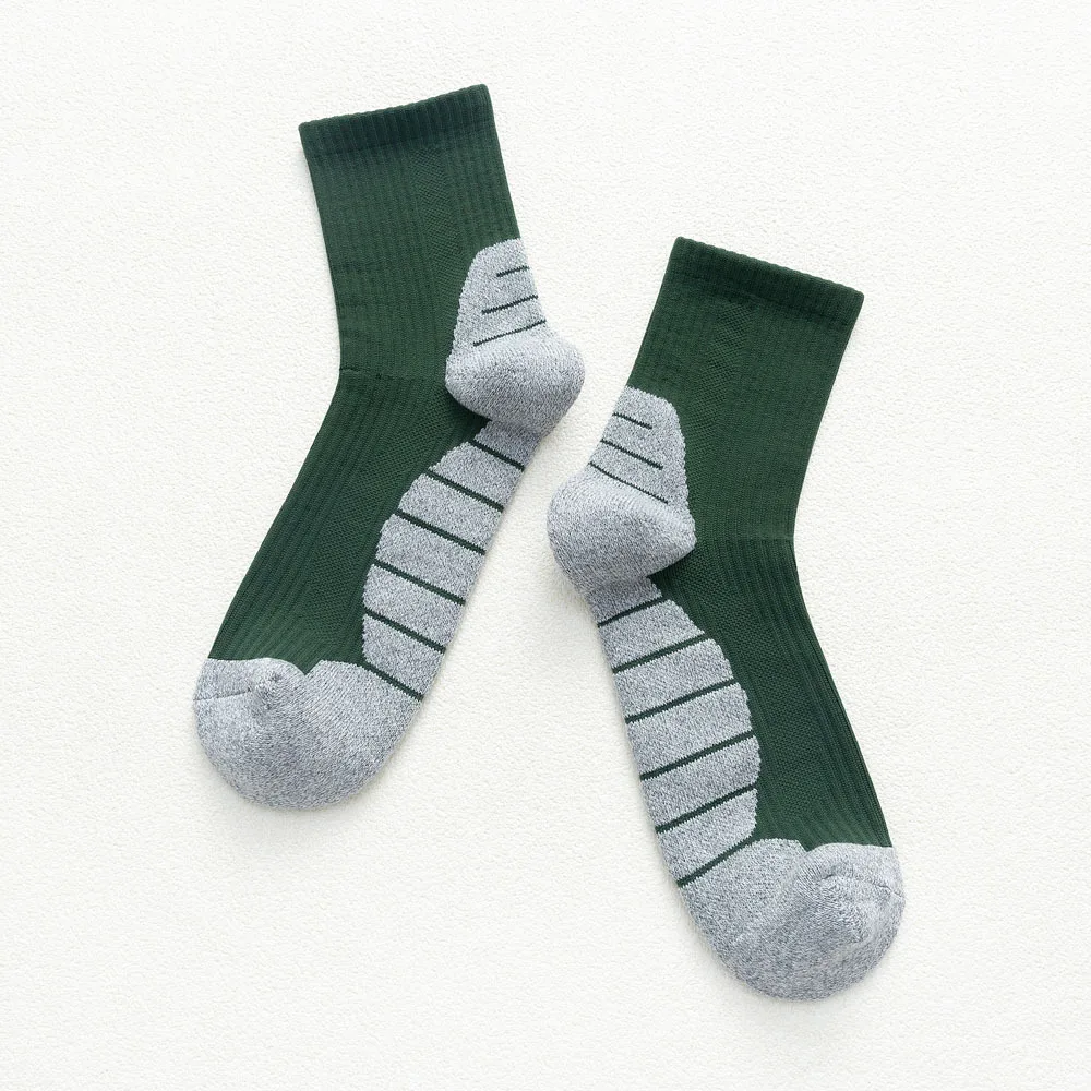 Professional hot selling custom logo crew best winter compression running socks with cushion plantar fasciitis