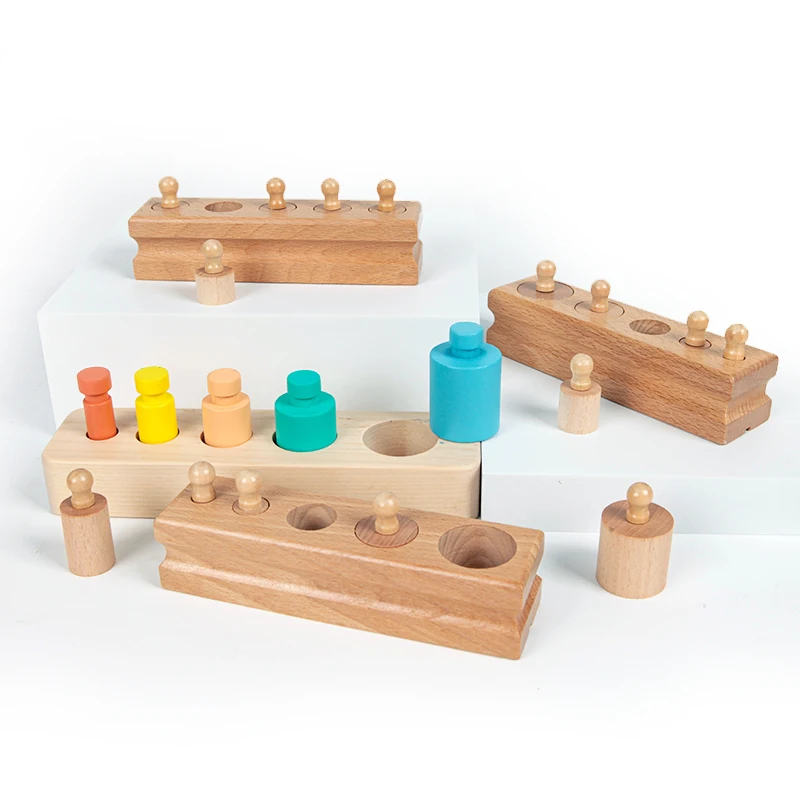 Набор кубиков с цветными образовательными узлами для Монтессори