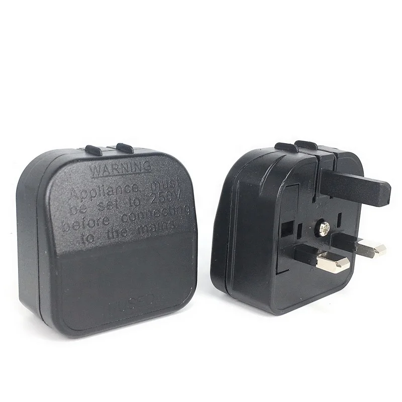 US to UK plug adapter 13A Box Type America CN Flat 2 pins to 3 pins Type-G socket converter for England Singapore Dubai
