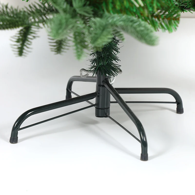 Green 7FTt 210cm artificial PVC Christmas tree with metal support, indoor and outdoor holiday Christmas decoration