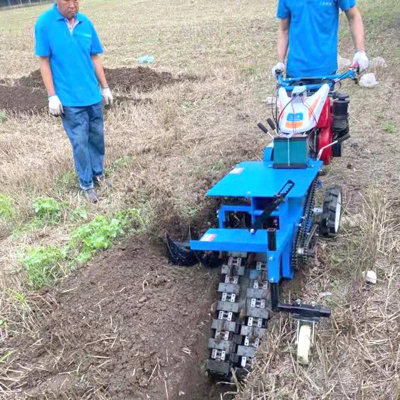 diesel tractor trenching machine digging cable trencher machine chain trencher mini hand tractor trencher for sale