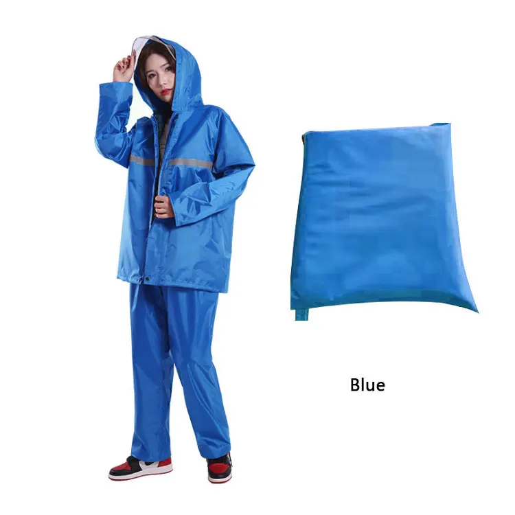 
Raincoat rain pants suit for men and women waterproof and windproof nylon motorcycle electric bike riding raincoat on foot 