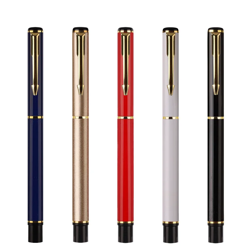 X1030-1 Customized Promotional Branded Luxury Business heavy weight Metal Roller Ball Point Pen with Custom Logo gel ink