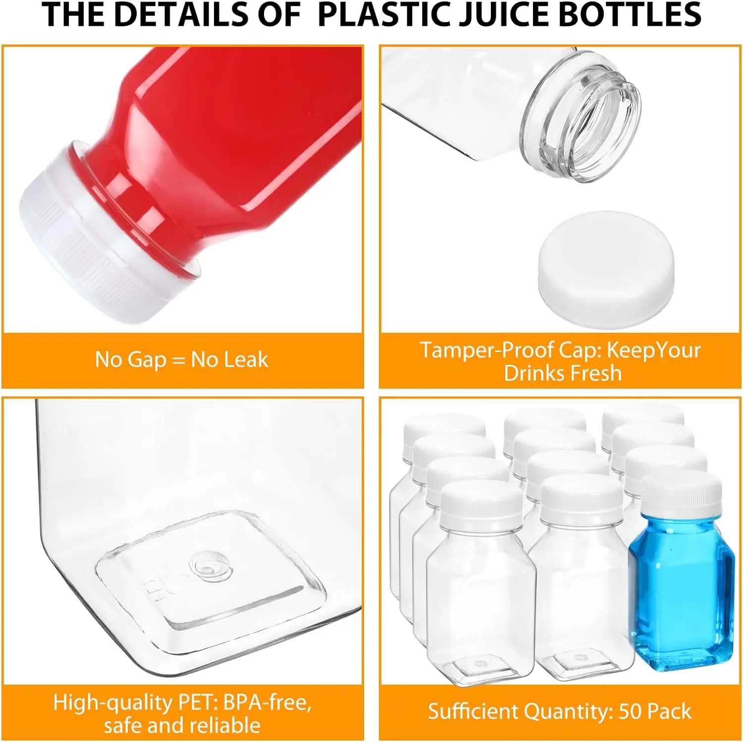 Wholesale Takeaway Disposable Plastic Bottles 4 oz Custom LOGO Plastic Drink  Bottle For Juice