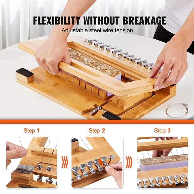 Soap Cutter Multi Handmade Soap Wire Cutter Bamboo Soap Slicer with Steel Wire