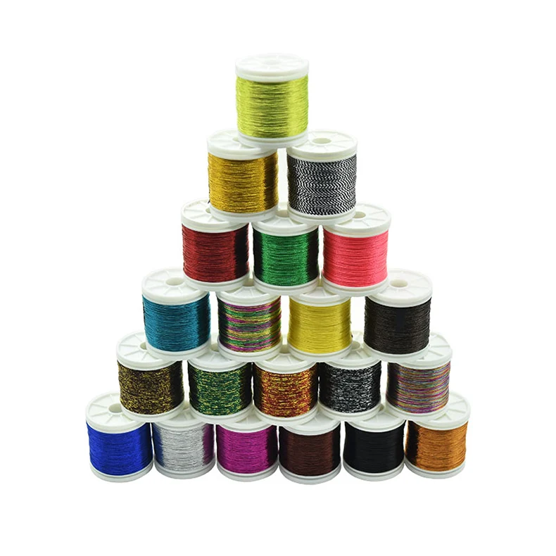 UCATCHOK 300D 500D  Metallic Fiber Rod Winding check Thread Guide Ring Tying Line power wrepper Fishing Rod Threads