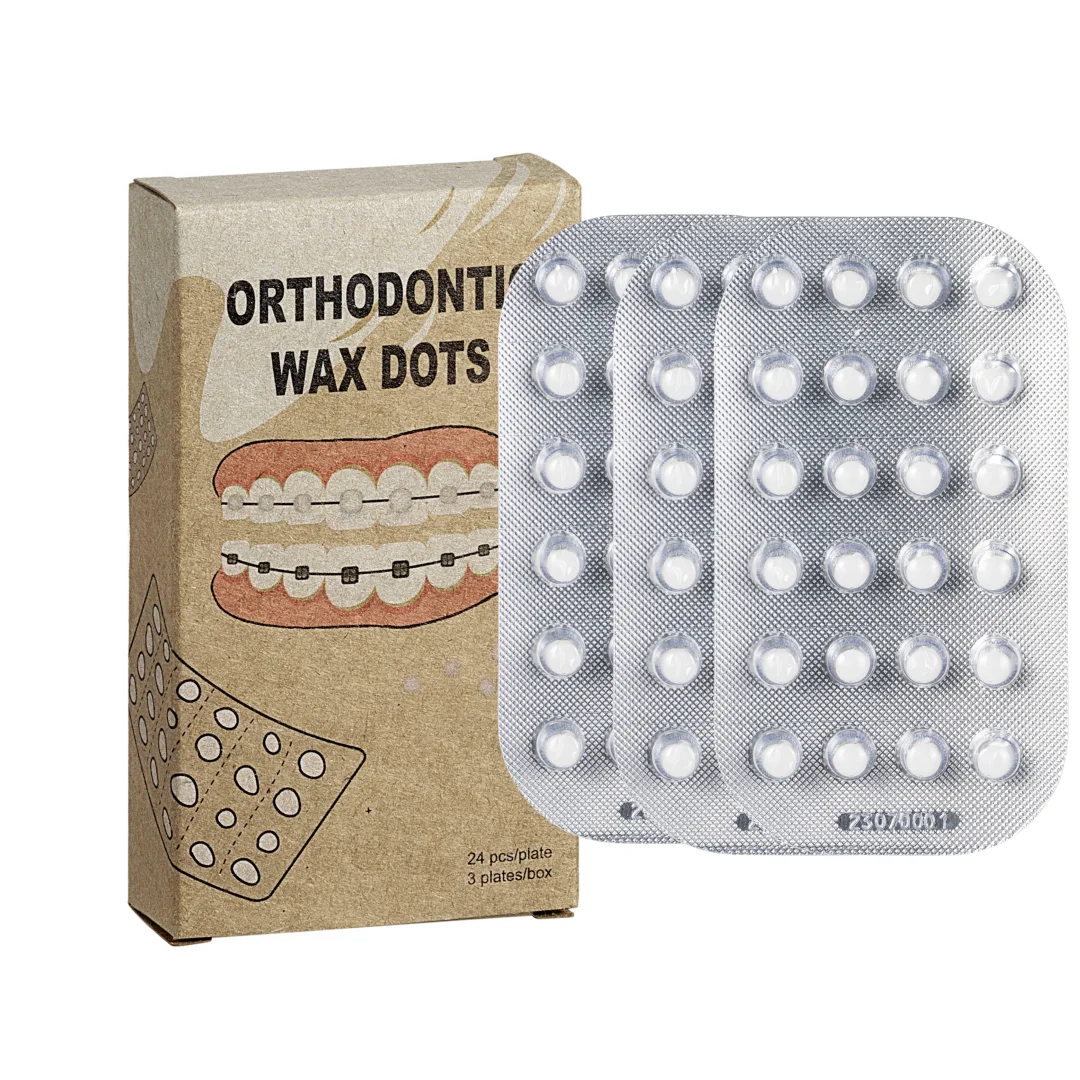 New design per cut Ortho Dental Orthodontic Brackets Patient Wax 100% Edible Colorful Ortho Relief Wax Dots