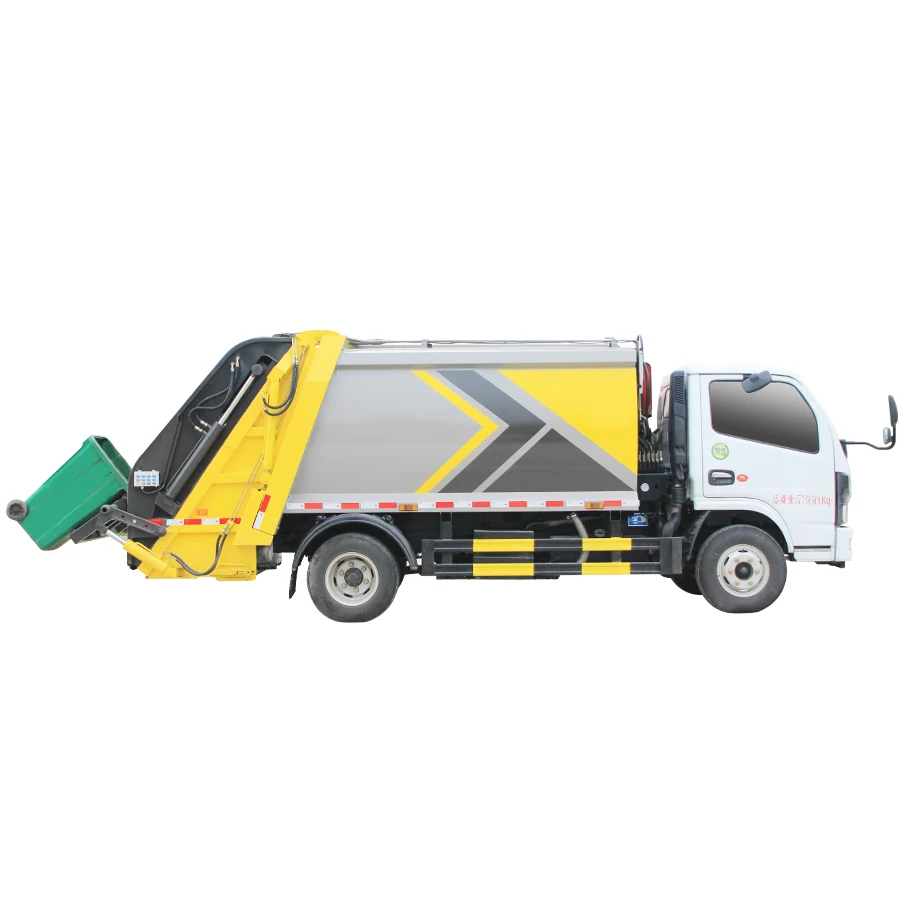 China dongfeng 4*2 compressed garbage truck  115HP  6cubic meter sanitation garbage truck factory