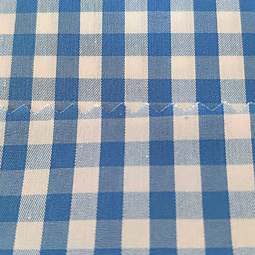 Promotional Top Quality Soft Cotton / Nylon Stretch Check Shirt Yarn Dyed Fabric