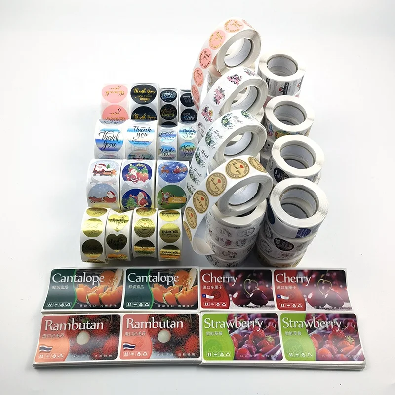 
Manufacturers Custom Private Brand Name Printing Logo Adhesive Roll Labels Stickers For Packaging 