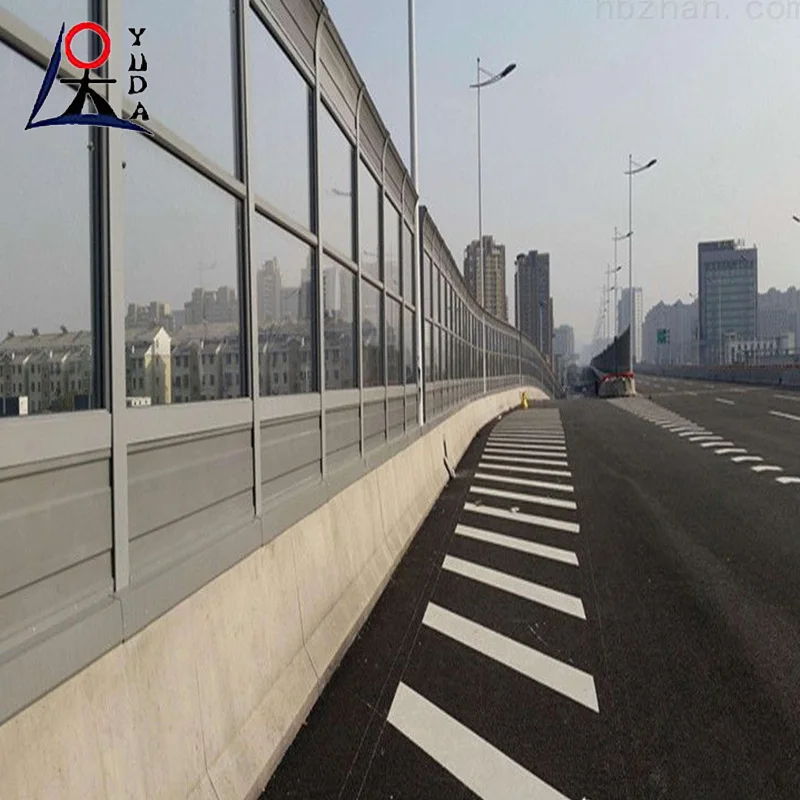 Outdoor traffic sound barrier sheet panels highway noise absorbing fence transparent noise barrier fencing