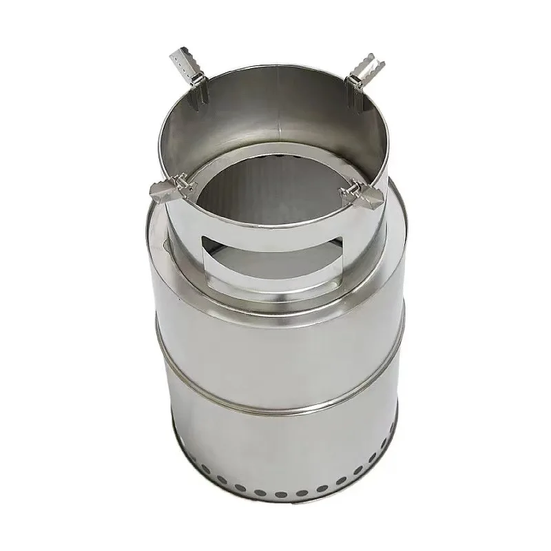 foldable wood stove camping with built in oven camping stove set