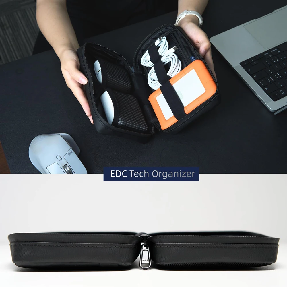 Electronics Organizer Travel Case Travel Tech Pouch Carrying Bag Electronics Accessories Case for Cord Organizer Hard Drives