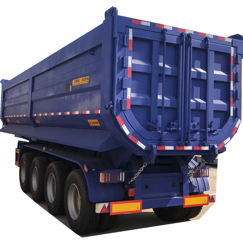 High Quality 4 Axle 60 Ton 45cbm U Shape Dump Truck Semi Trailer