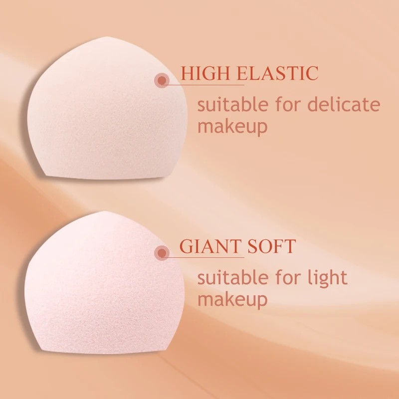 Hot Seller Beauty Sponge Soft Makeup Blending Sponge Pink Peach Shape Cosmetic Powder Puff Foundation Sponge