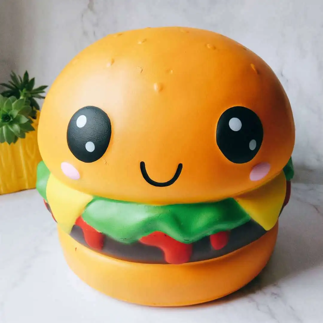 Новинка, Лидер продаж, мягкие игрушки в виде гамбургера, кавайная мягкая еда, медленно восстанавливающие форму игрушки-сжималки для снятия стресса