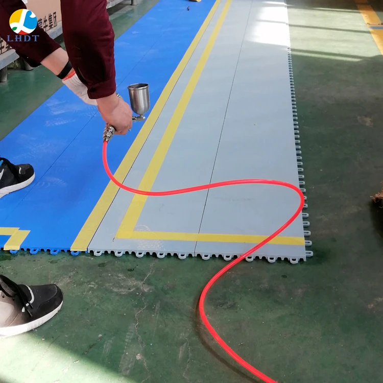 Plastic Modular Multi purpose  Sports Flooring Tiles Assembled Interlocking floor Outdoor for Half Basketball court flooring