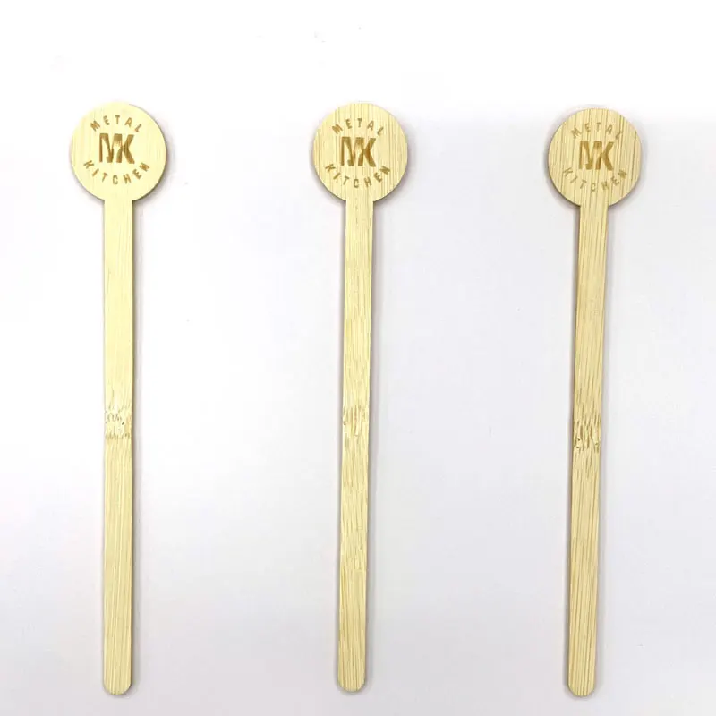 Disposable bamboo stirrers olive needle swizzle stick cocktail