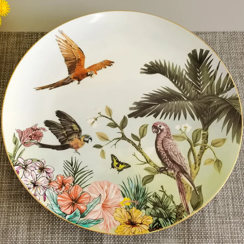 Wholesale Porcelain Dinner Sets Ceramic Plate Elegant Serving Dishes Luxury Ceramic Plate For Wedding Restaurant