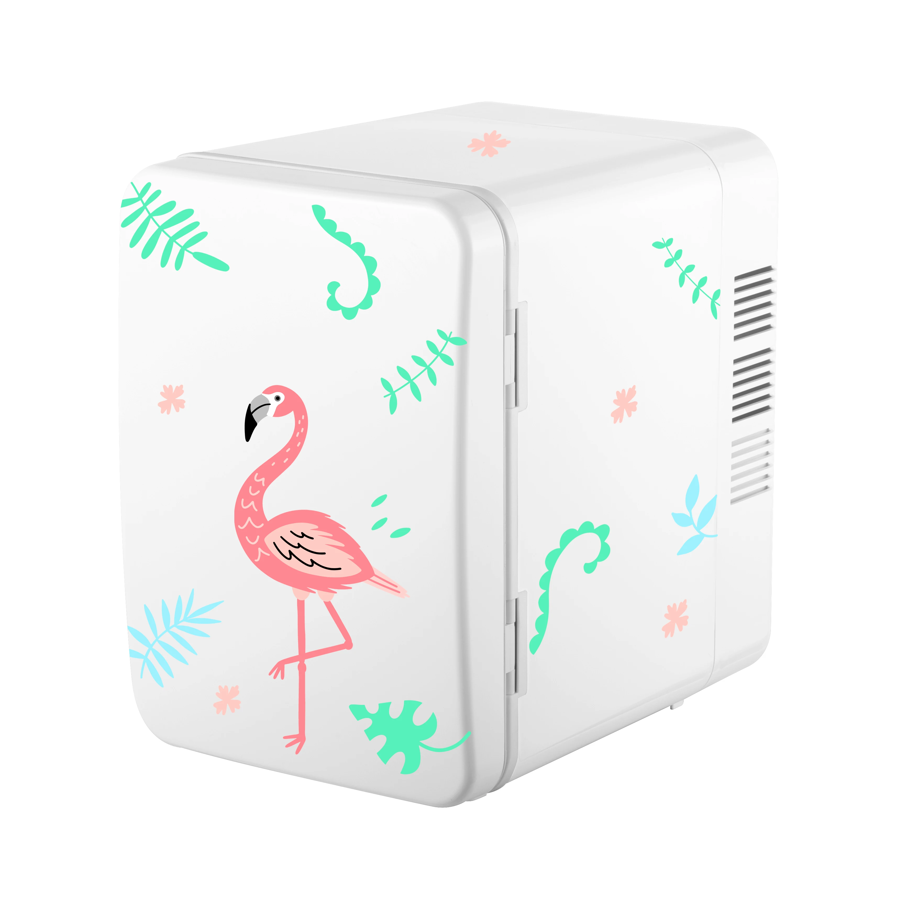 Factory Direct Sale Colored Drawing Mini Fridge Portable Cold Hot Adjust Small Refrigerator For Household Car