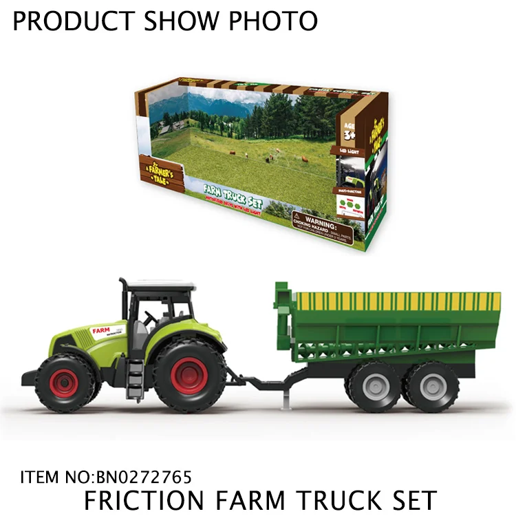 Friction Farmer Truck Set Farm Tractor Toy