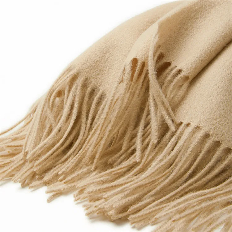 HEFT BOOOGE Wholesale Warm Winter Tassels Design Plain 100% Wool Poncho