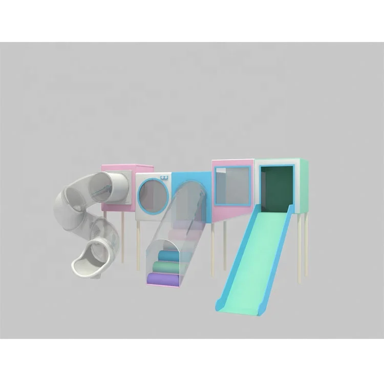 Bettaplay pastel colors indoor playground party room kids soft play with big slide