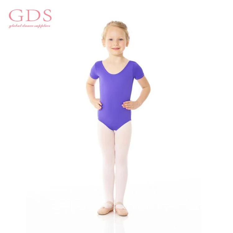 Ballet Short Sleeve Cotton Pink Kids Leotard