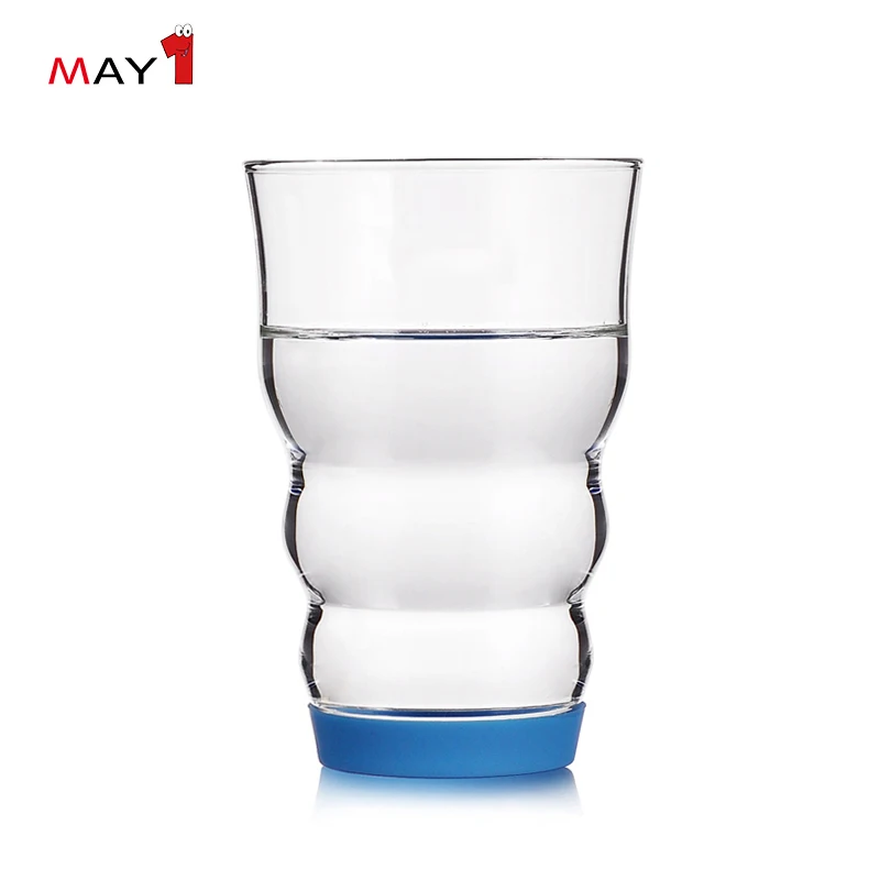 Household Transparent Lead Free Round Drinking Thermo Glass Coffee Cup