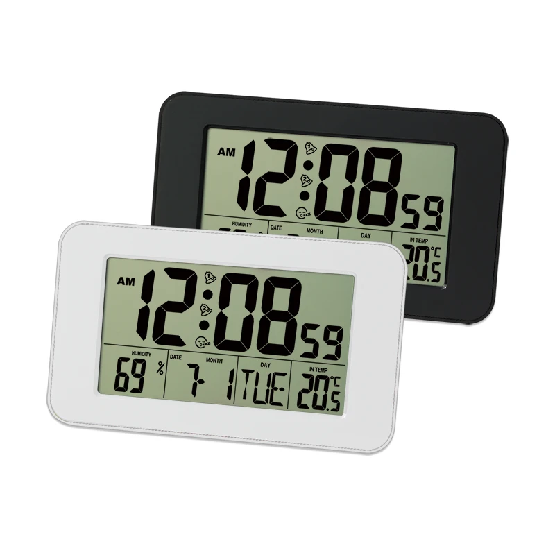 
H151H Multifunctional LCD Digital Alarm Clock in desktop and wall hanging table alarm large display 