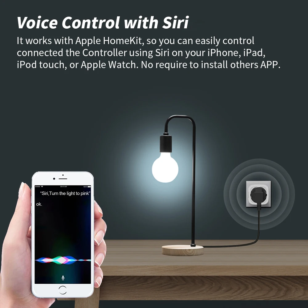 SIXWGH Apple Homekit Socket 16A use Plug адаптер для умной домашней автоматизации приложение пульт дистанционного управления Поддержка Siri Voice Google